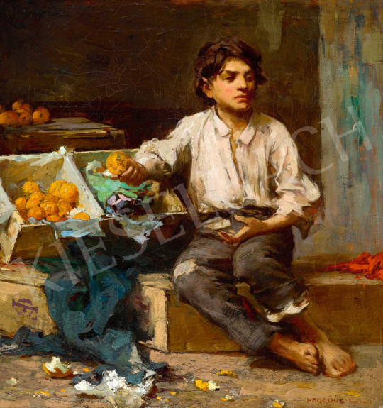 Hegedüs, László - Boy Selling Oranges, c. 1900 | 73rd Winter Auction auction / 168 Lot