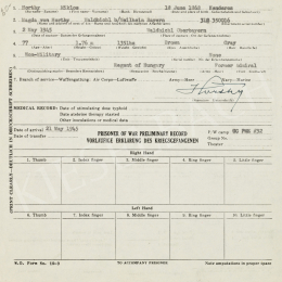  A hadifogoly Horthy (Horthy Miklós amerikai hadifogoly-bejelentő lapja, 1945. május 2.) - A hadifogoly Horthy (Horthy Miklós amerikai hadifogoly-bejelentő lapja, 1945. május 2.) 