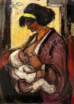 Weintrager Adolf - Anya gyermekével 