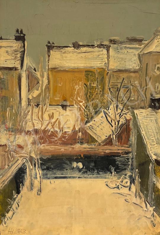 Eladó Ismeretlen festő - Házak, 1963 festménye