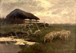  Edvi Illés, Aladár - Sheep at the fold, 1943  