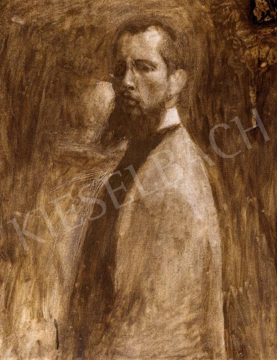 For sale Göröncsér Gundel, János - Self-Portrait in a Painter Jacket (Self-Portrait in Nose Glasses), c. 1906 's painting