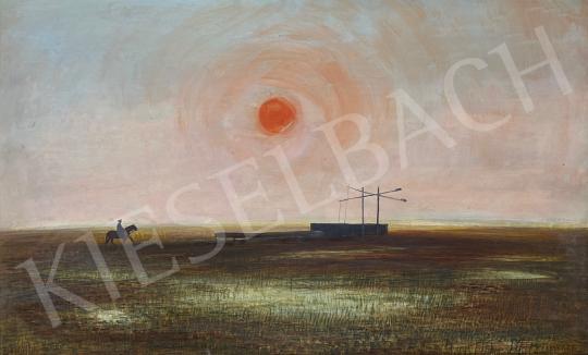 For sale  Kurucz, D. István (Kurucz Dezső István) - Sunset with rider, 1978 's painting