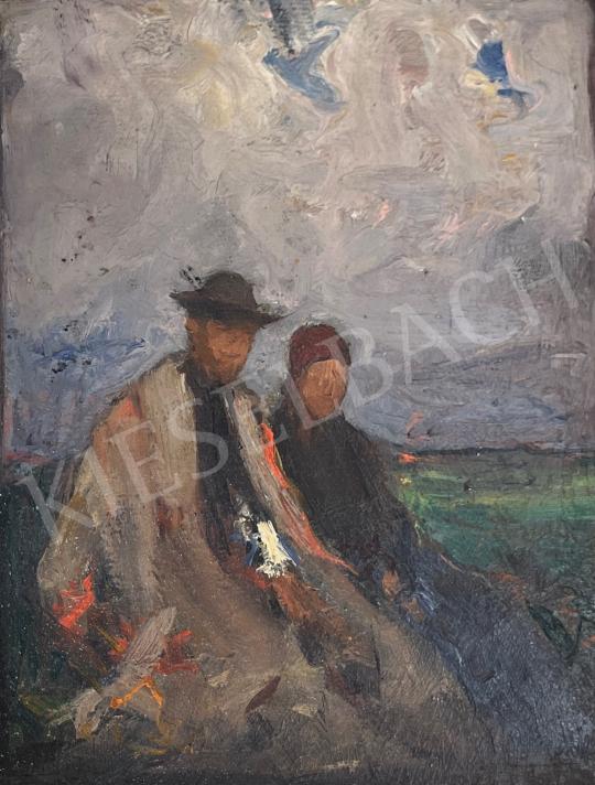 For sale  Révész, Imre - Lovers in the field 's painting