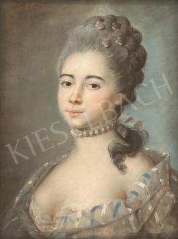 Ismeretlen festő - Francia arisztokrata hölgy gyöngysorral  