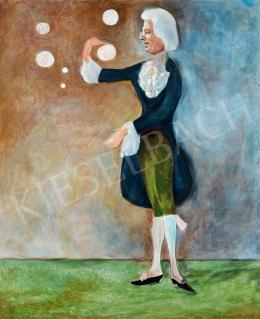  drMáriás - Péter Esterházy plays with soap bubbles in Lajos Gulácsy's studio, 2024  