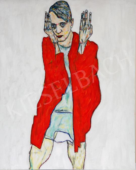 Eladó  drMáriás - Ady Endre Schiele műtermében, 2024  festménye