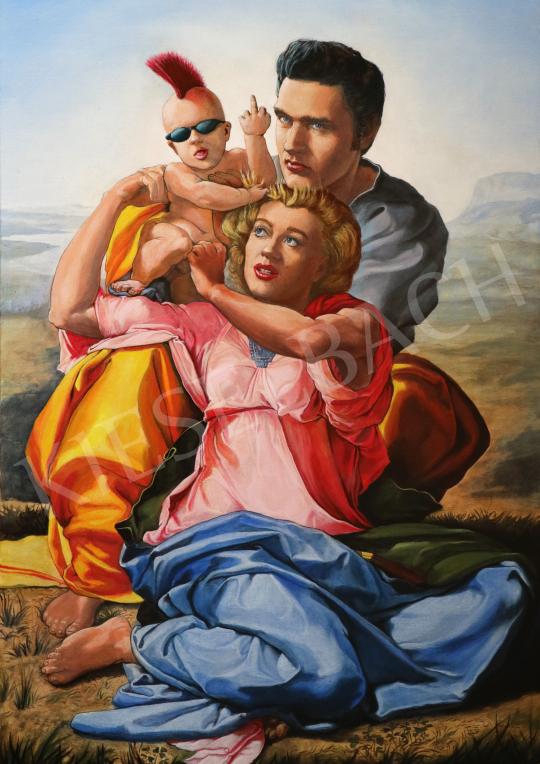 Eladó  drMáriás - A modern család Michelangelo műtermében, 2024  festménye