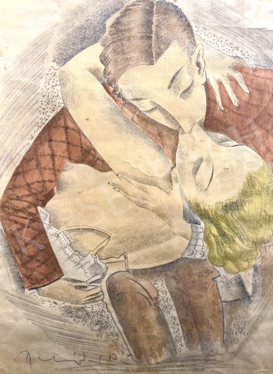  Molnár C. Pál - Csók, (Szerelem) festménye