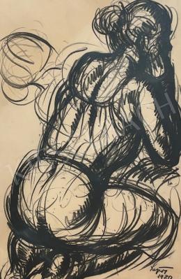 Kajári, Gyula - Young girl with curves , 1980 