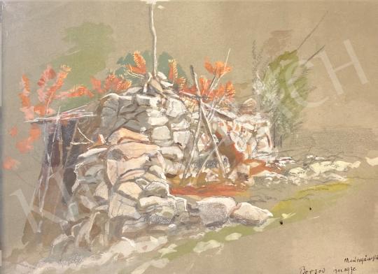 For sale  Mednyánszky, László - Mountains, stone building 's painting