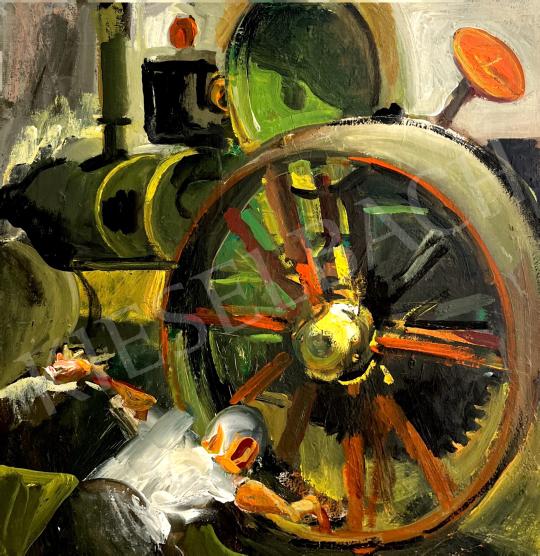 Eladó Csernus Tibor - Cséplőgépnél  festménye