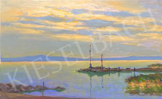 For sale  Csáki-Maronyák, József - Lake Balaton, harbour, calm  's painting
