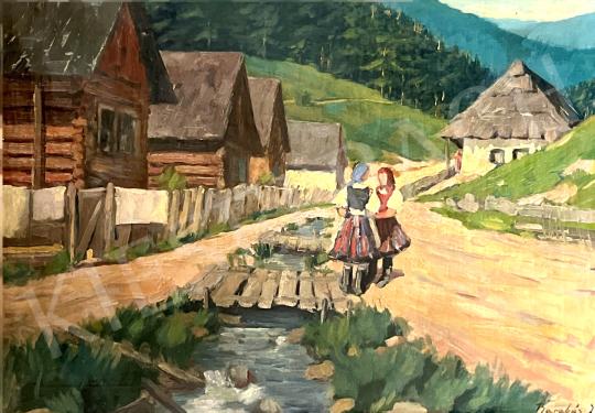 Eladó  Barabás István - Erdélyi falu  festménye