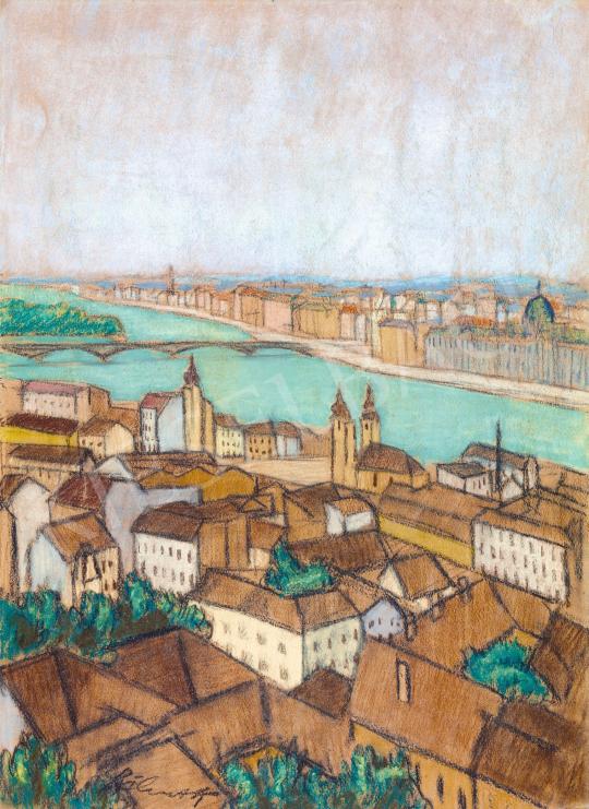 Eladó  Bálint Rezső - Budapesti látkép (Kilátás a Budai Várból) festménye