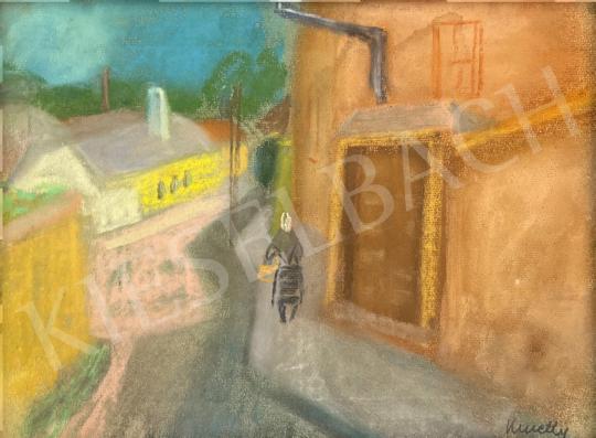  Kmetty, János - A sunny street in Szentendre  painting