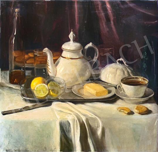 Bükkerti, Mariska (Gémes Gindert Péterné) - Tea afternoon painting
