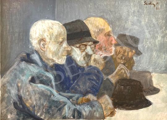 Szalay, Ferenc - TSZ peasants, 1981  painting