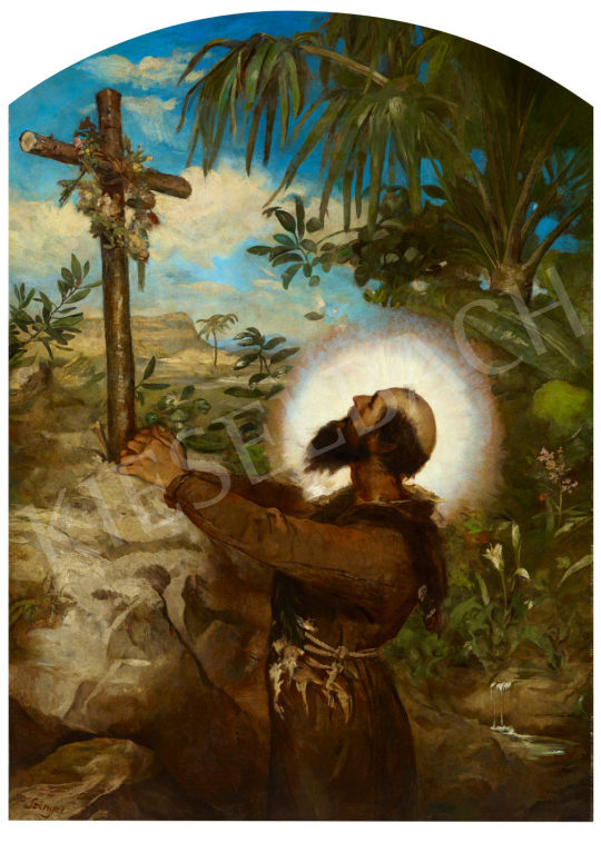 Szinyei Merse, Pál - Saint Anthony on Egypt, 1871 painting