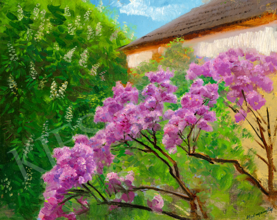 Mednyánszky, László - Spring Blossom (Blooming Liliac in May) painting