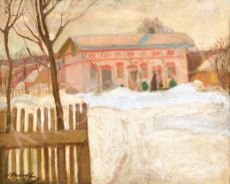  Márffy, Ödön - The Pink House (In a Snowy Garden), c. 1907 