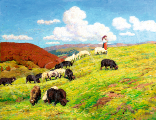 Eladó  Glatz Oszkár - Az ősz színei (Erdélyi táj, Izvora), 1905 körül festménye