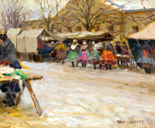  Mousson, Tivadar - At the Marketplace painting