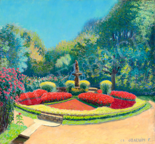  Csejtei Joachim Ferenc - Parkban, 1920 körül festménye