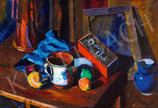 For sale  Tipary, Dezső - Studio Still-Life with Blue Pitcher, 1919 's painting
