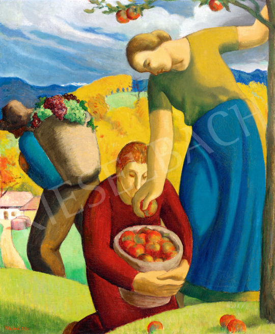  Klein, József - Harvest at Nagybánya, 1934 painting