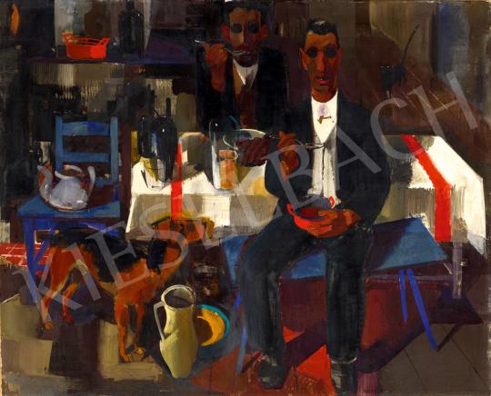 Aba-Novák Vilmos - Vak muzsikusok (Róma), 1932 festménye
