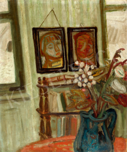 Eladó  Ámos Imre - Mi ketten (Műterembelső), 1937 festménye