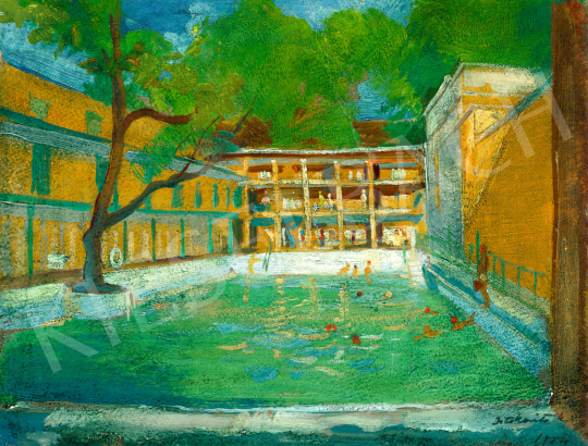  Istókovits, Kálmán - Lukács Bath, 1954 painting