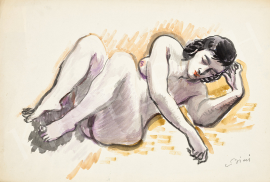 Biai-Föglein, István - Reclining Nude painting