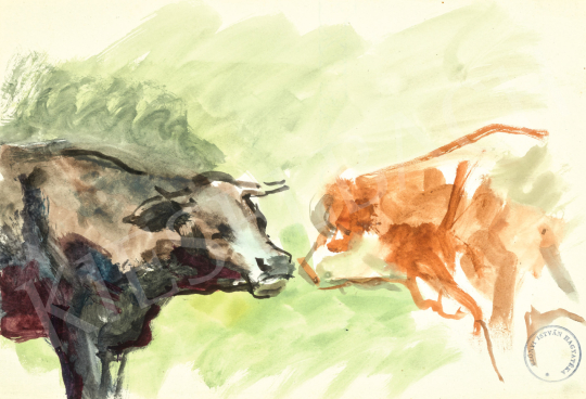  Szőnyi, István - Cows, early 1950s painting