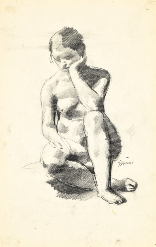  Szőnyi, István - Seated Nude, mid 1930s painting