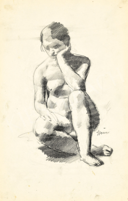  Szőnyi, István - Seated Nude, mid 1930s 