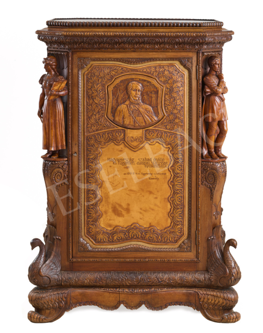  Unkonown Hungarian Designer late 19th Century, c. 1900 - Cabinet for the Glory of Hungarian History, c. 1896 painting