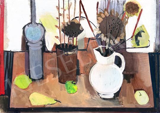 For sale  Bécsi, János - Sunflower still life with fruits  's painting