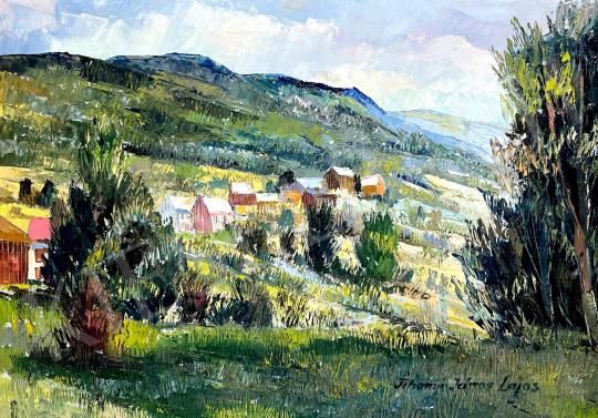 Eladó Tihanyi János Lajos - Hegyvidéki falurészlet  festménye