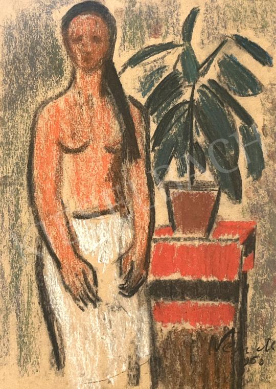 For sale  Németh, József - Female nude in interior, 1960  's painting