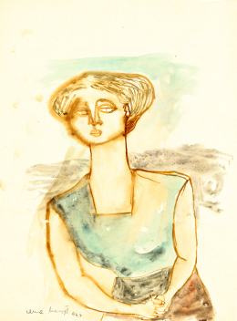  Anna Margit - Lány kék blúzban, 1943 