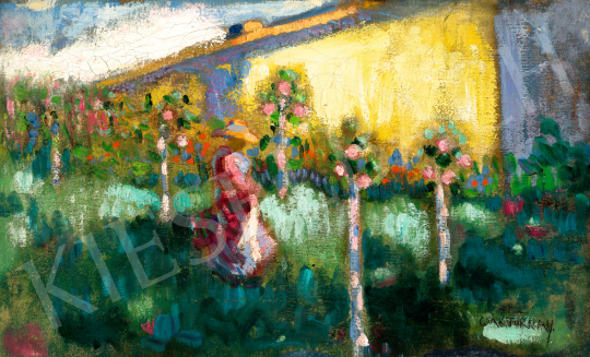 Csáktornyai, Zoltán - Lady with a Hat in the Rose Gardens of Nagybánya | 74. Spring auction auction / 18 Lot