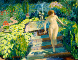  Csejtei Joachim, Ferenc - In Summer Garden, 1910s 