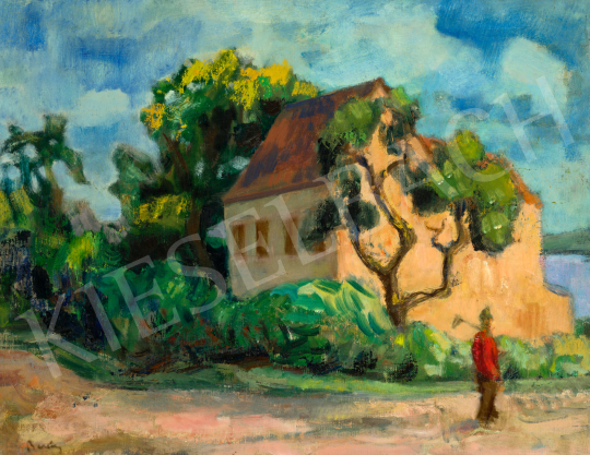 Berény Róbert - Zebegényi részlet háttérben a Dunával (Nyári kertben) | 74. Tavaszi aukció aukció / 42 tétel