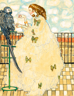  Batthyány, Gyula - Lady with Parrot, 1914 