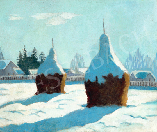  Börtsök, Samu - Winter Silence at Nagybánya | 74. Spring auction auction / 85 Lot