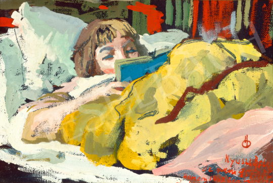 Ősz Dénes - Kislány mesekönyvvel, 1962 | 74. Tavaszi aukció aukció / 88 tétel
