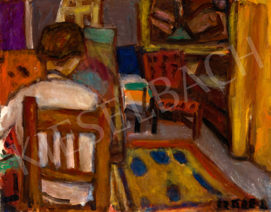  Czóbel, Béla - In Room (Painter with Her Easel) | 74. Spring auction auction / 90 Lot