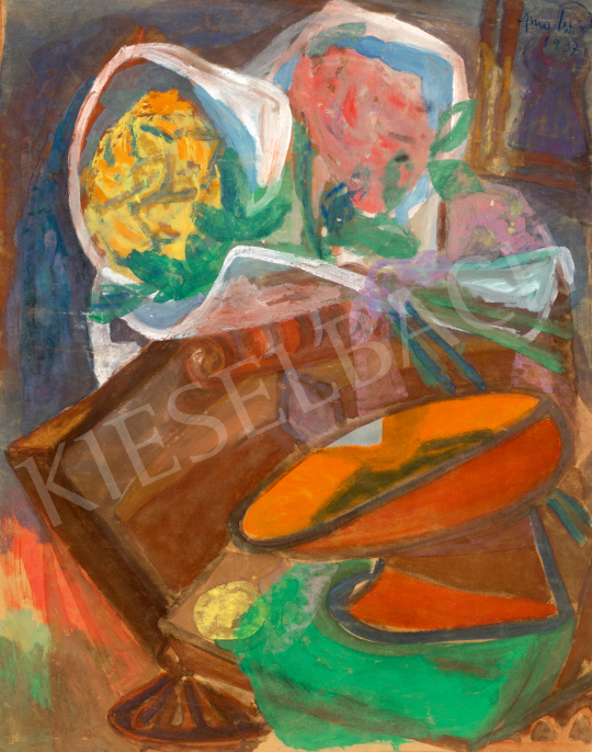  Anna, Margit - Still Life with a Bouquet, 1937 | 74. Spring auction auction / 97 Lot